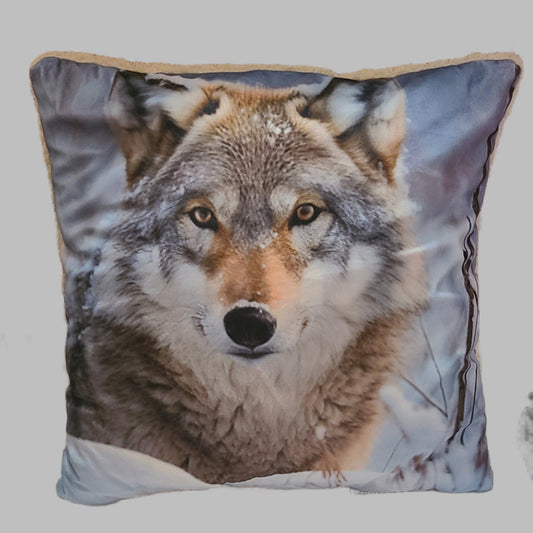 Wolf Design Decorative Pillow - NEW