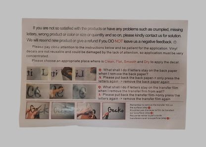 4 Piece White Wash and Dry Decal Machine Stickers - Not in Package - LIKE NEW