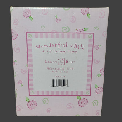 Lillian Rose Wonderful Child 4" x 6" Ceramic Picture Frame - NEW