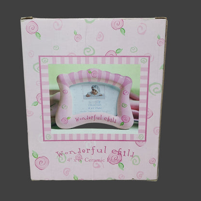 Lillian Rose Wonderful Child 4" x 6" Ceramic Picture Frame - NEW