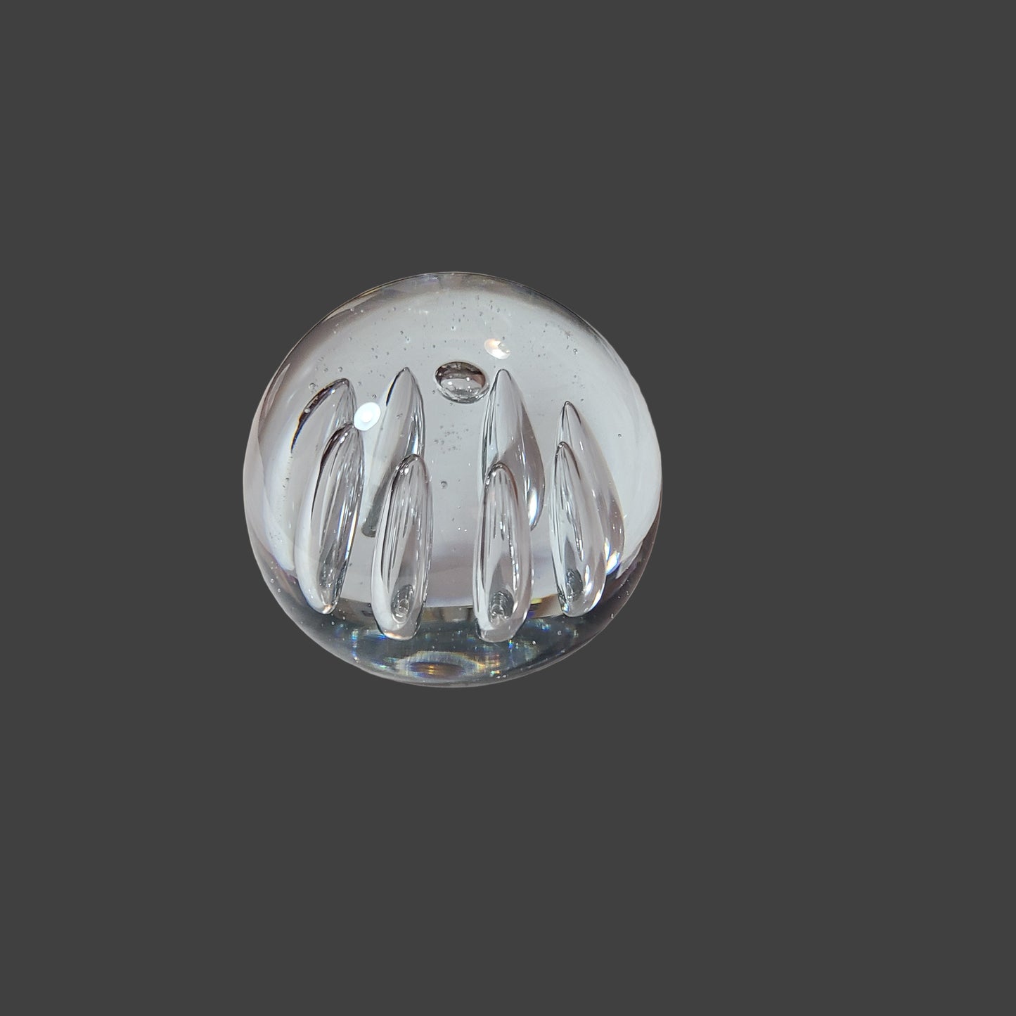 Bubble Glass Paperweight - USED