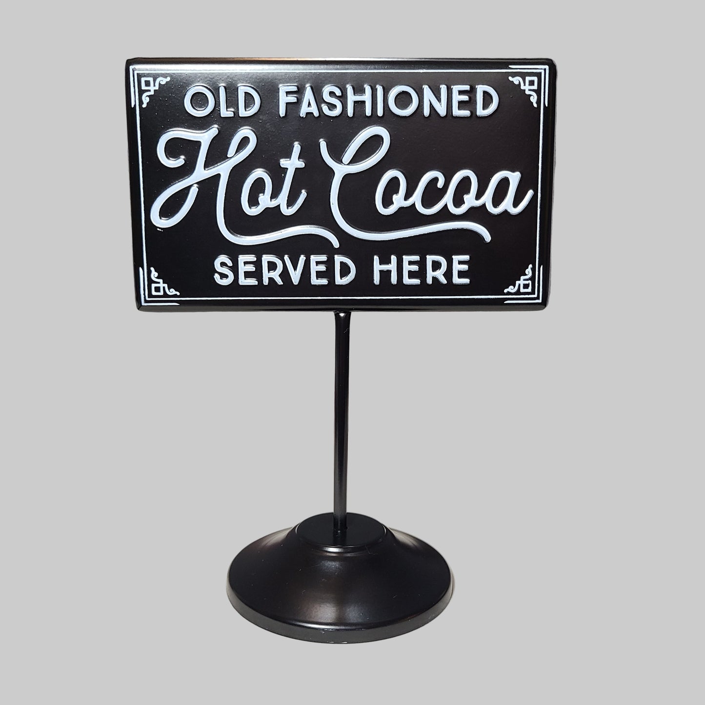 Metal Hot Cocoa Table Sign - LIKE NEW