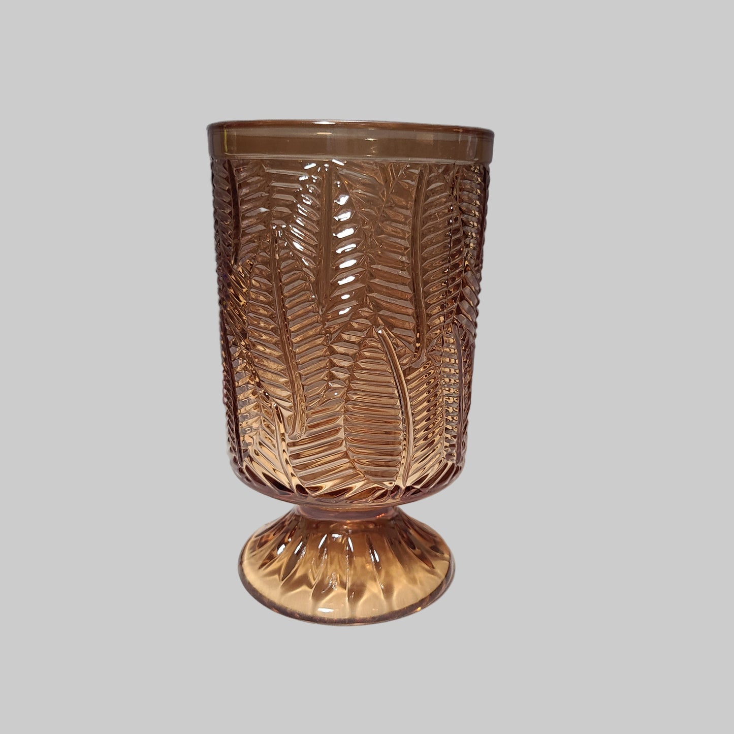 Glass Amber Vase - Multiple Designs - NEW