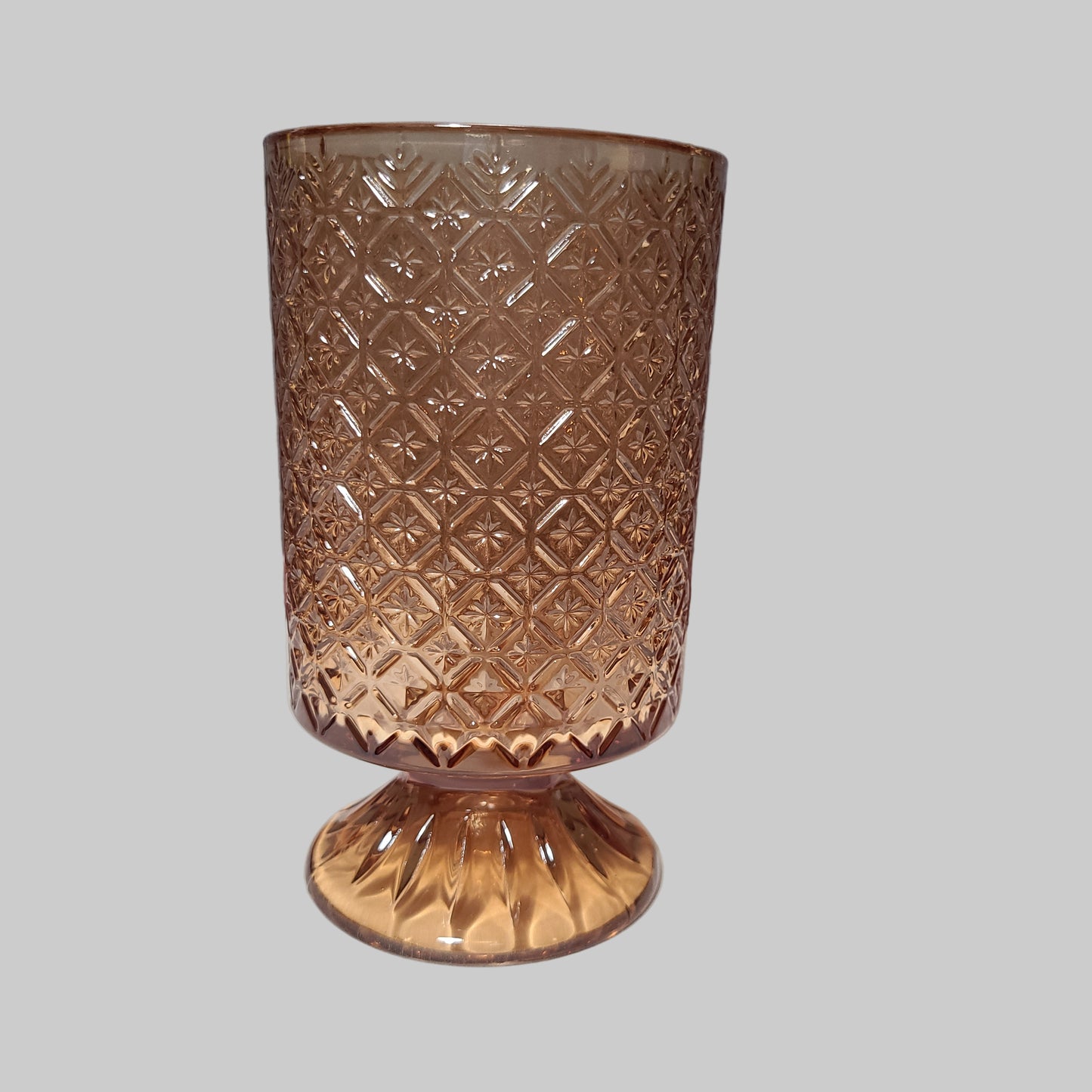 Glass Amber Vase - Multiple Designs - NEW