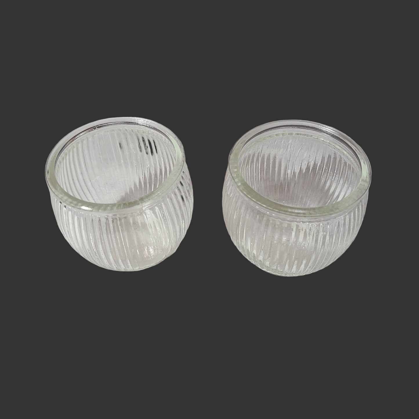 2PK Clear Glass Votive Candle Holders - USED