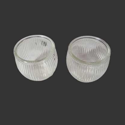 2PK Clear Glass Votive Candle Holders - USED