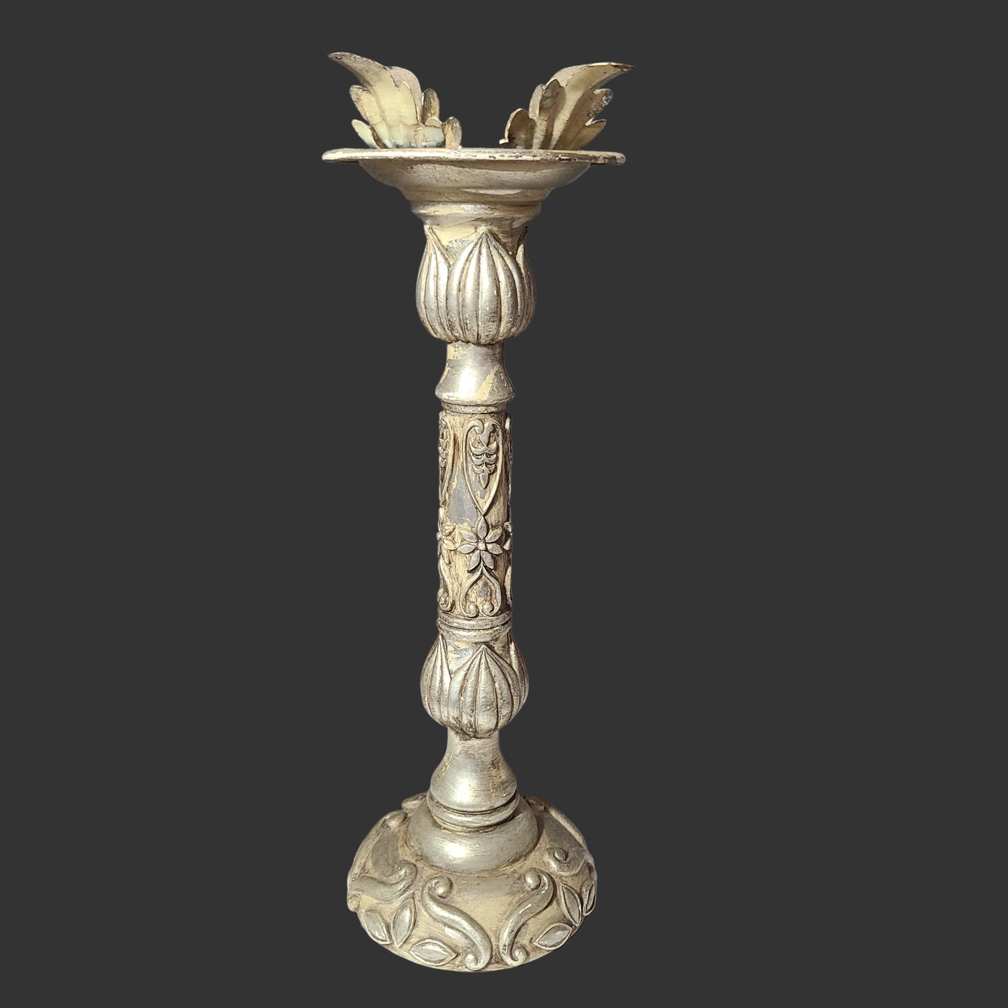 Antique Distressed Style Candle Holder - USED