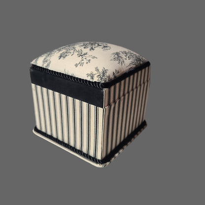 VTG Waverly French Country Toile Fabric Box - USED