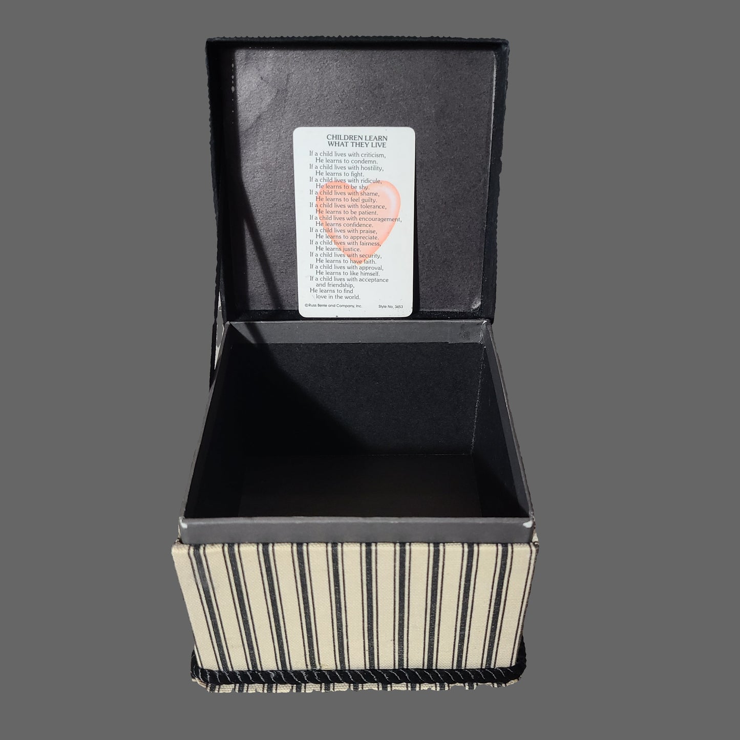 VTG Waverly French Country Toile Fabric Box - USED