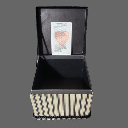 VTG Waverly French Country Toile Fabric Box - USED