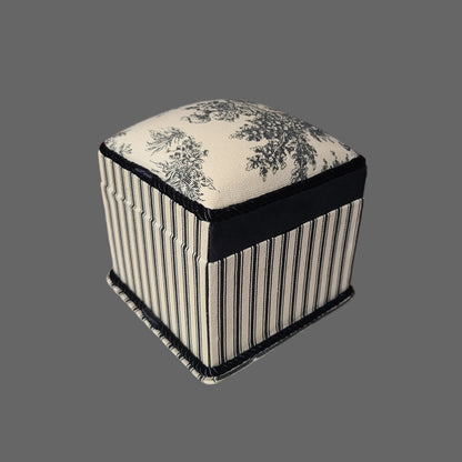 VTG Waverly French Country Toile Fabric Box - USED