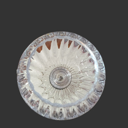 VTG Oversized Clear Glass Globe Candlestick Holder - LIKE NEW