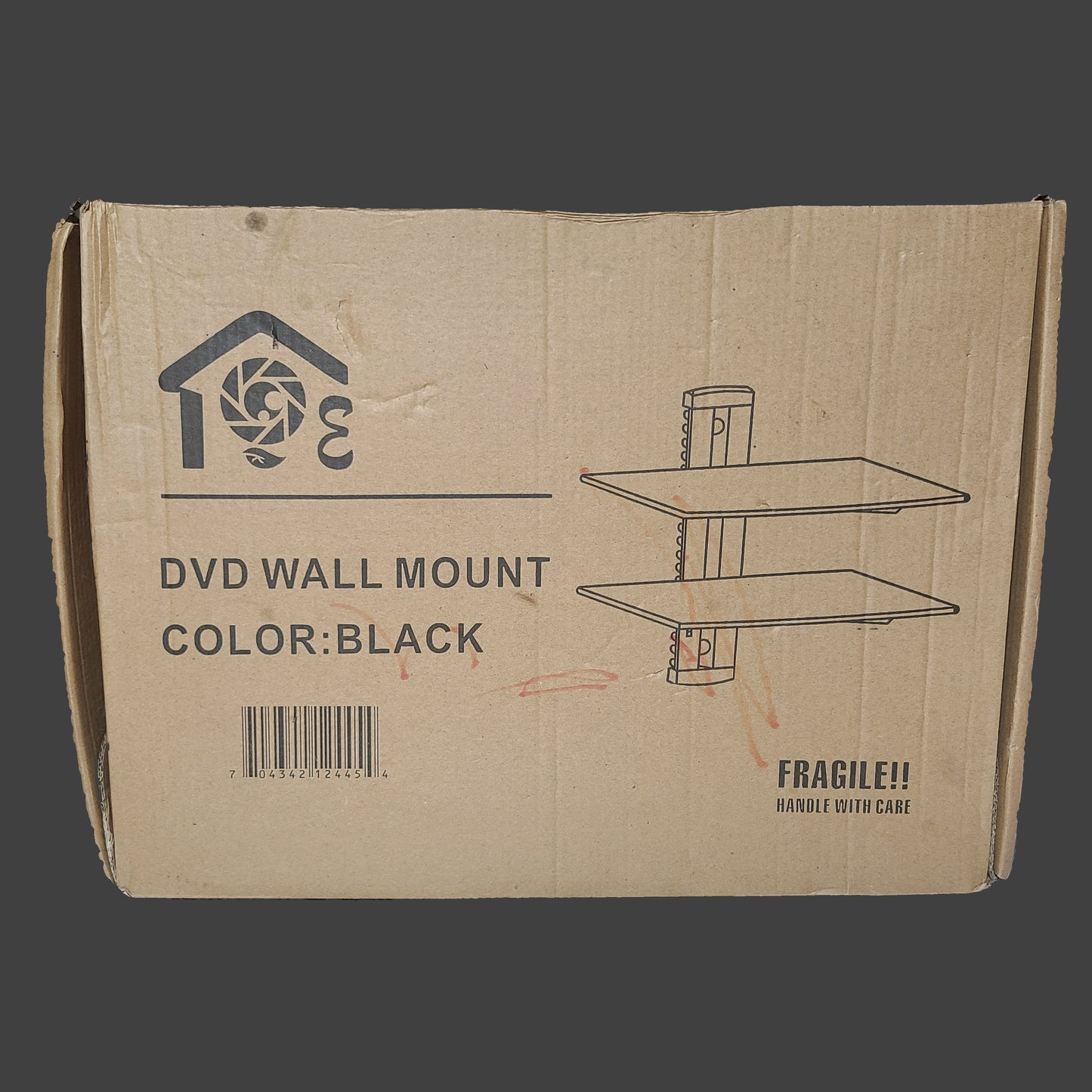 Black DVD Wall Mount - Model NDF201B - NEW