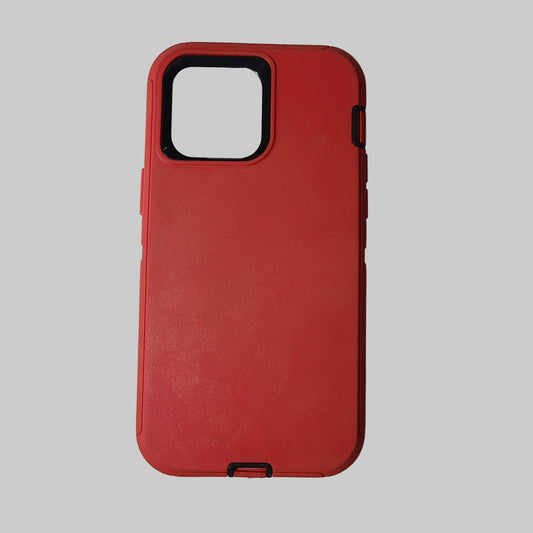 Heavy Duty Shockproof Red & Black Phone Case - iPhone 13 Pro Max - USED