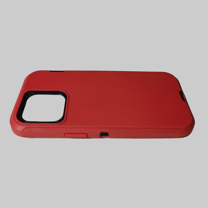 Heavy Duty Shockproof Red & Black Phone Case - iPhone 13 Pro Max - USED