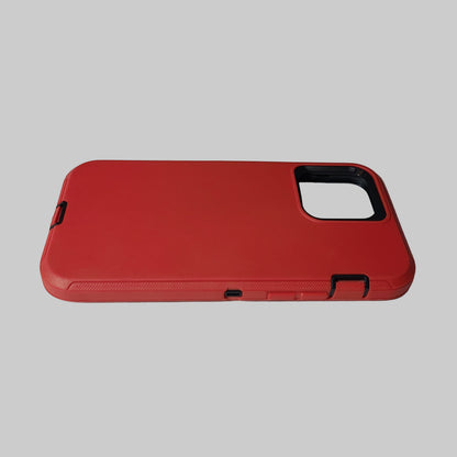 Heavy Duty Shockproof Red & Black Phone Case - iPhone 13 Pro Max - USED
