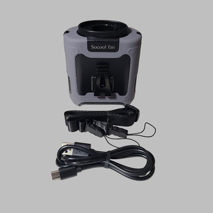 Socool Grey Portable Waist Fan w/ Power Bank - K50 - NEW