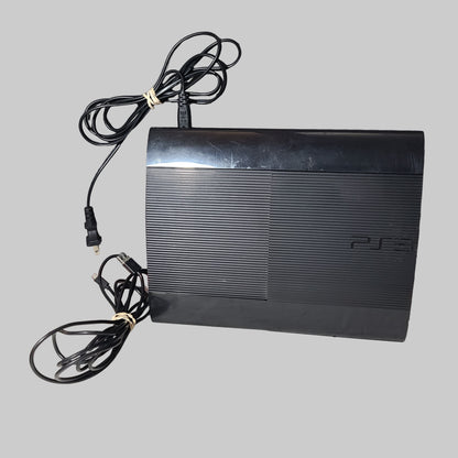 Sony PlayStation 3 - Black 500GB Super Slim w/ Cords & Controller - USED
