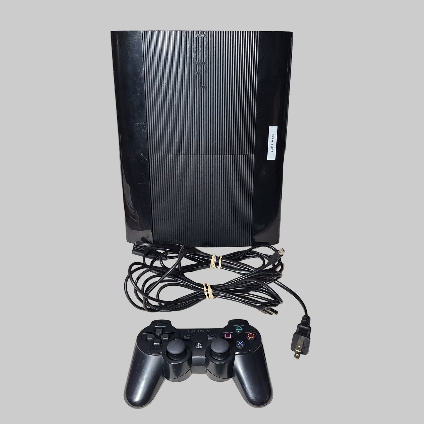 Sony PlayStation 3 - Black 500GB Super Slim w/ Cords & Controller - USED