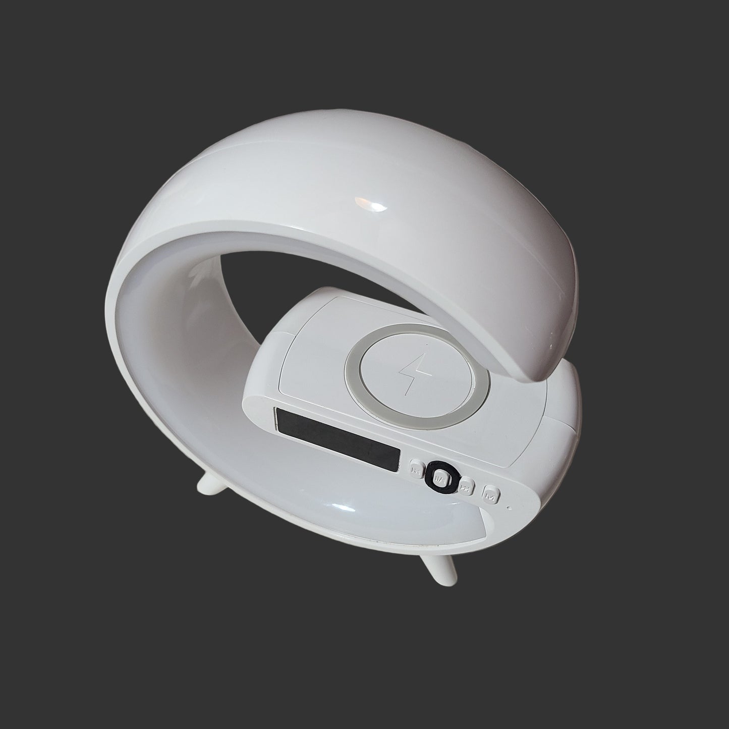 Multifunction Wireless Charger Speaker RBG Night Light Alarm Clock - Cord Included - Tested - USED