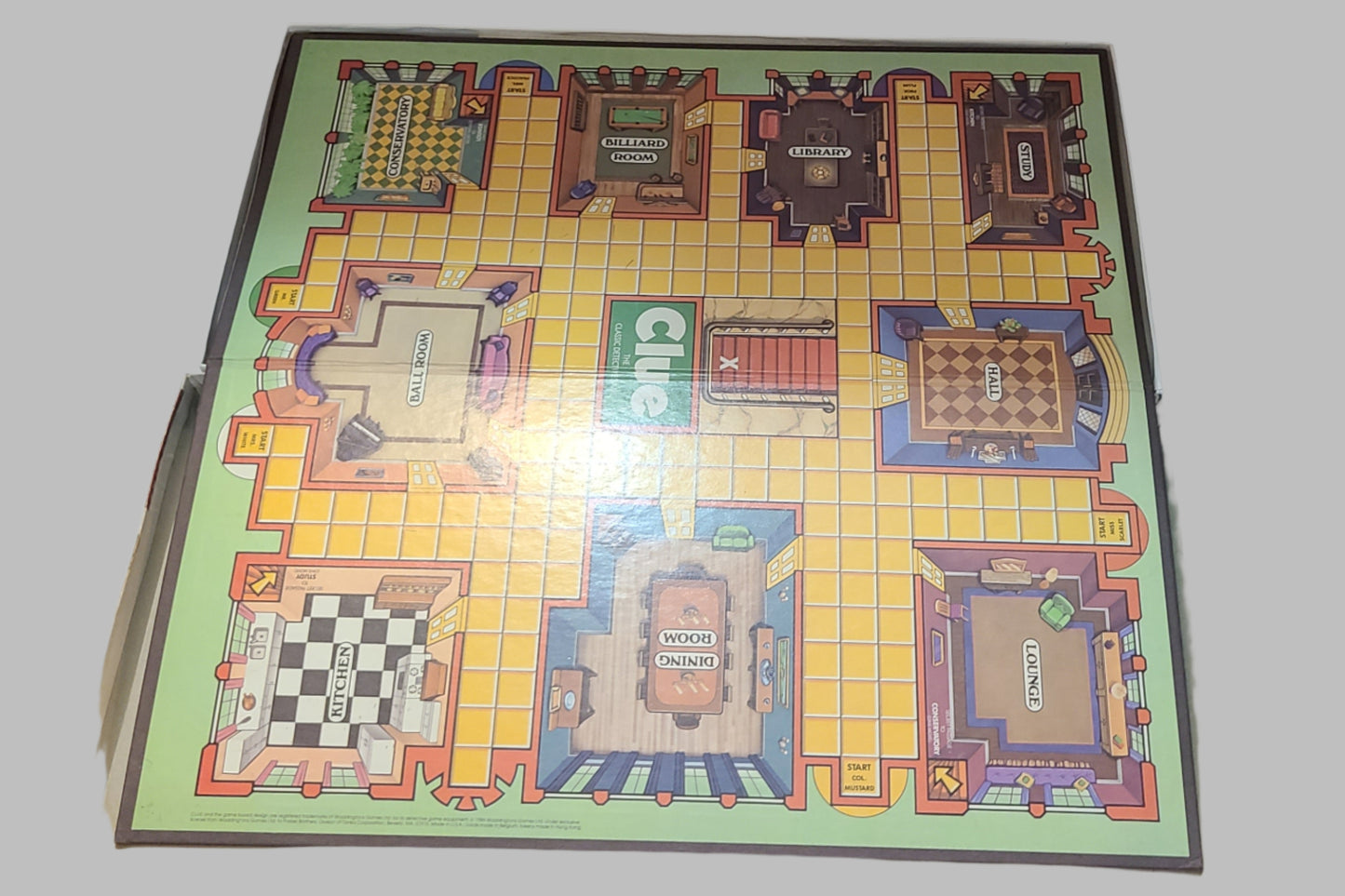 VTG 1986 Parker Brother's Clue Detective Game - Missing Knife Piece - AS IS