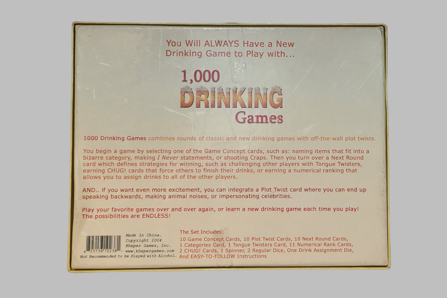 1000 Drinking Games - Copyright 2004 - LIKE NEW