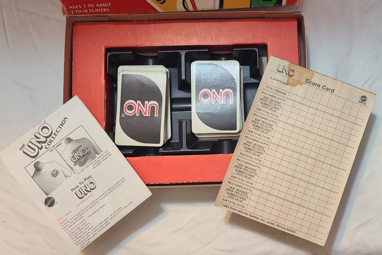 Mattel Games Deluxe Uno - Copyright '93 - USED