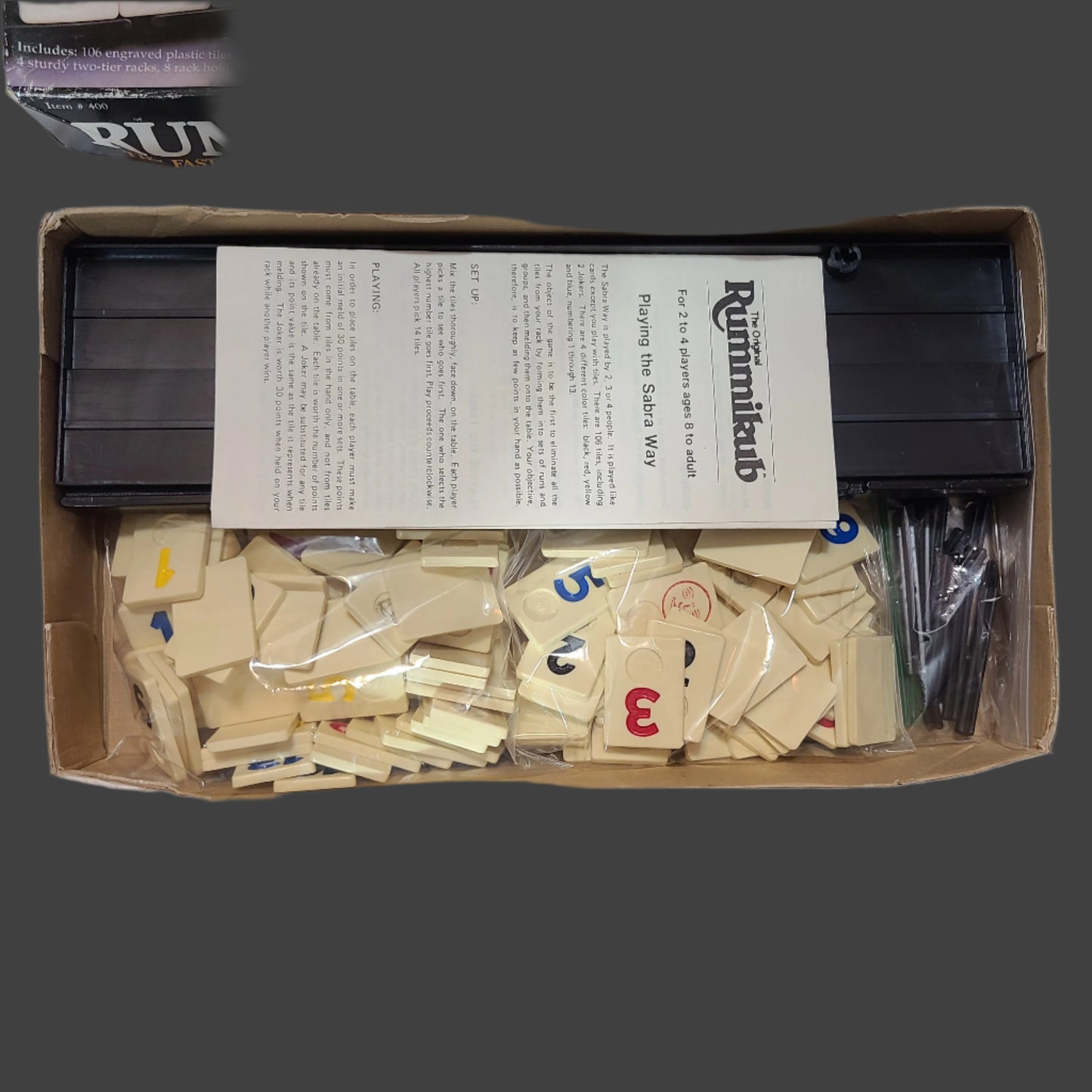 The Original Rummikub - Copyright 1990 - USED