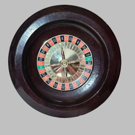 VTG Roulette Wheel w/ 1 Silver Ball - USED