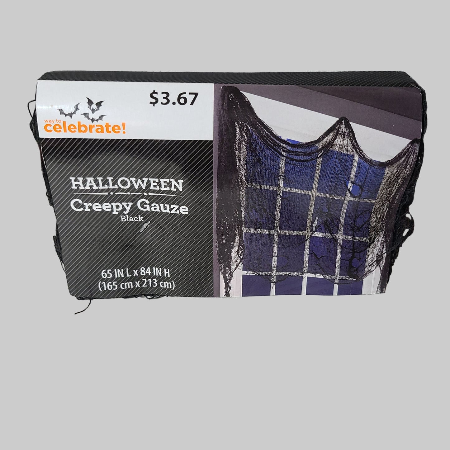 Way To Celebrate! Halloween Black Creepy Gauze - NEW