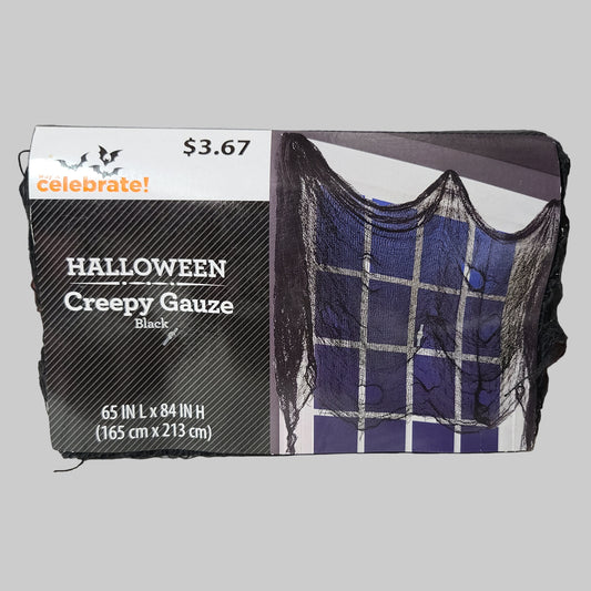 Way To Celebrate! Halloween Black Creepy Gauze - NEW