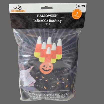 Way To Celebrate! Halloween Candy Corn Inflatable Bowling - NEW