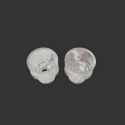 2PK Skull Shaped Glass Shot Glasses - LIKE NEW