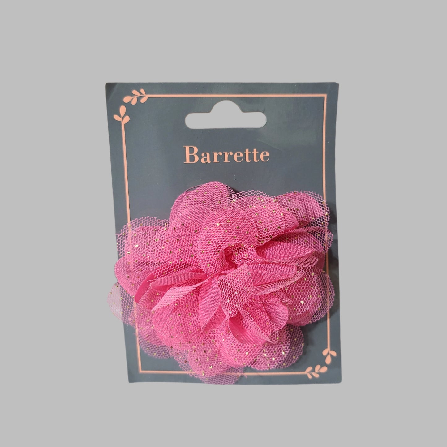 Hot Pink Flower Barrette - NEW