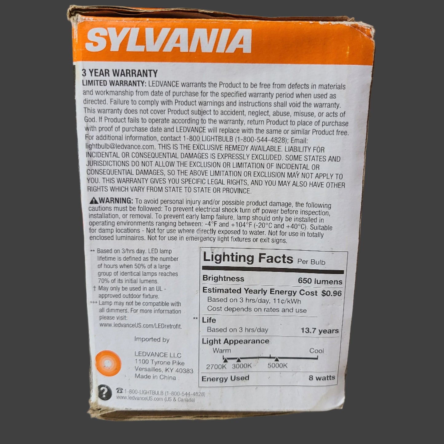 2PK Sylvania Color Selectable 65W LED BR30 Bulbs - LIKE NEW