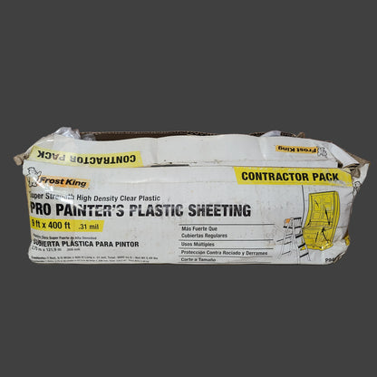 Frost King P9400 High Density Painter's Clear Plastic Sheeting Dispenser Pack - Small Portion Used - AS IS