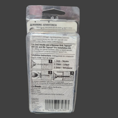 Tapcon 22CT 1/4" x 2-1/4" Concrete Screw Anchors w/ Star Recess - AS IS