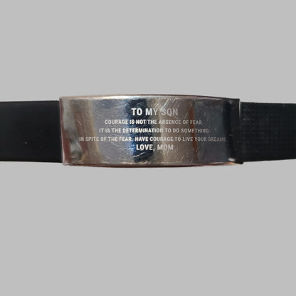 Men's Stainless Steel Quote Bracelet "To My Son" - USED