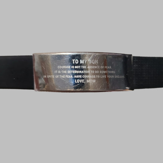 Men's Stainless Steel Quote Bracelet "To My Son" - USED