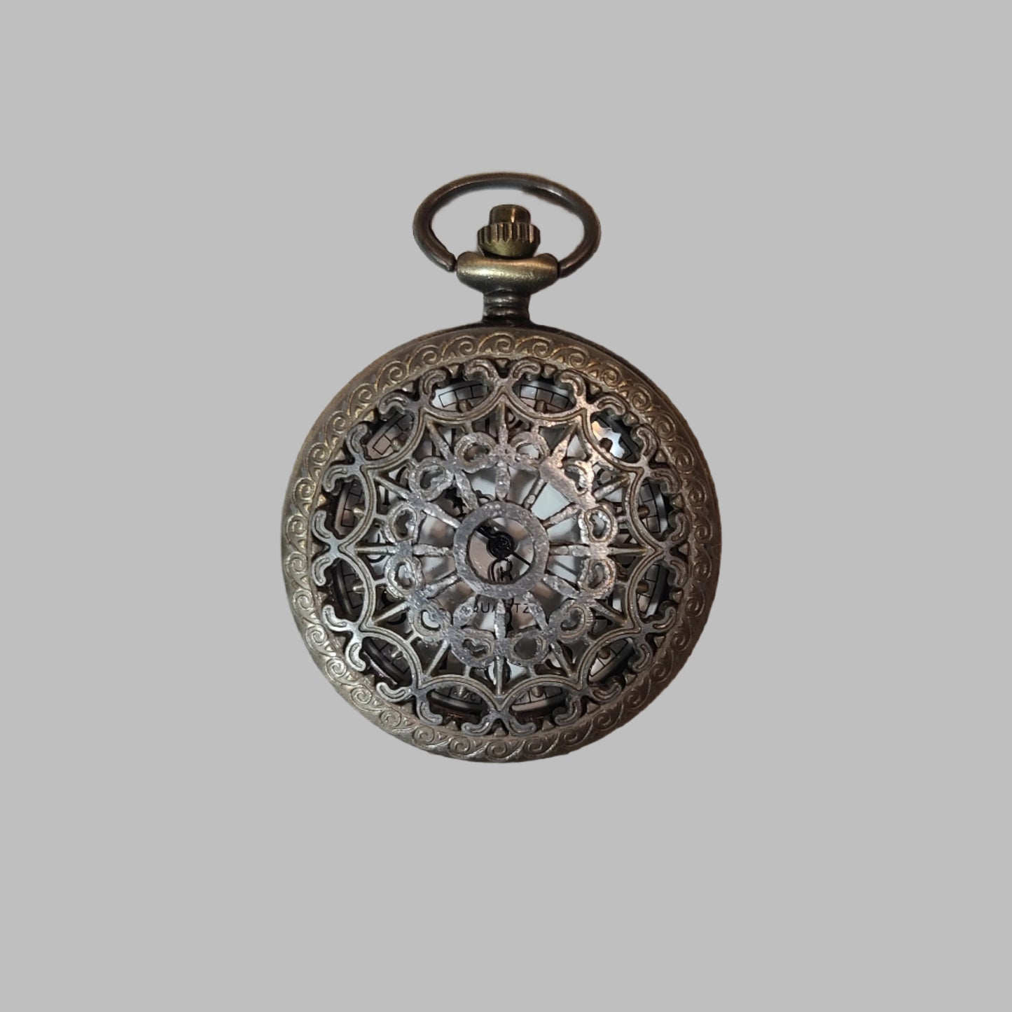 Quartz Gold Pocket Watch - Needs Battery - AS IS