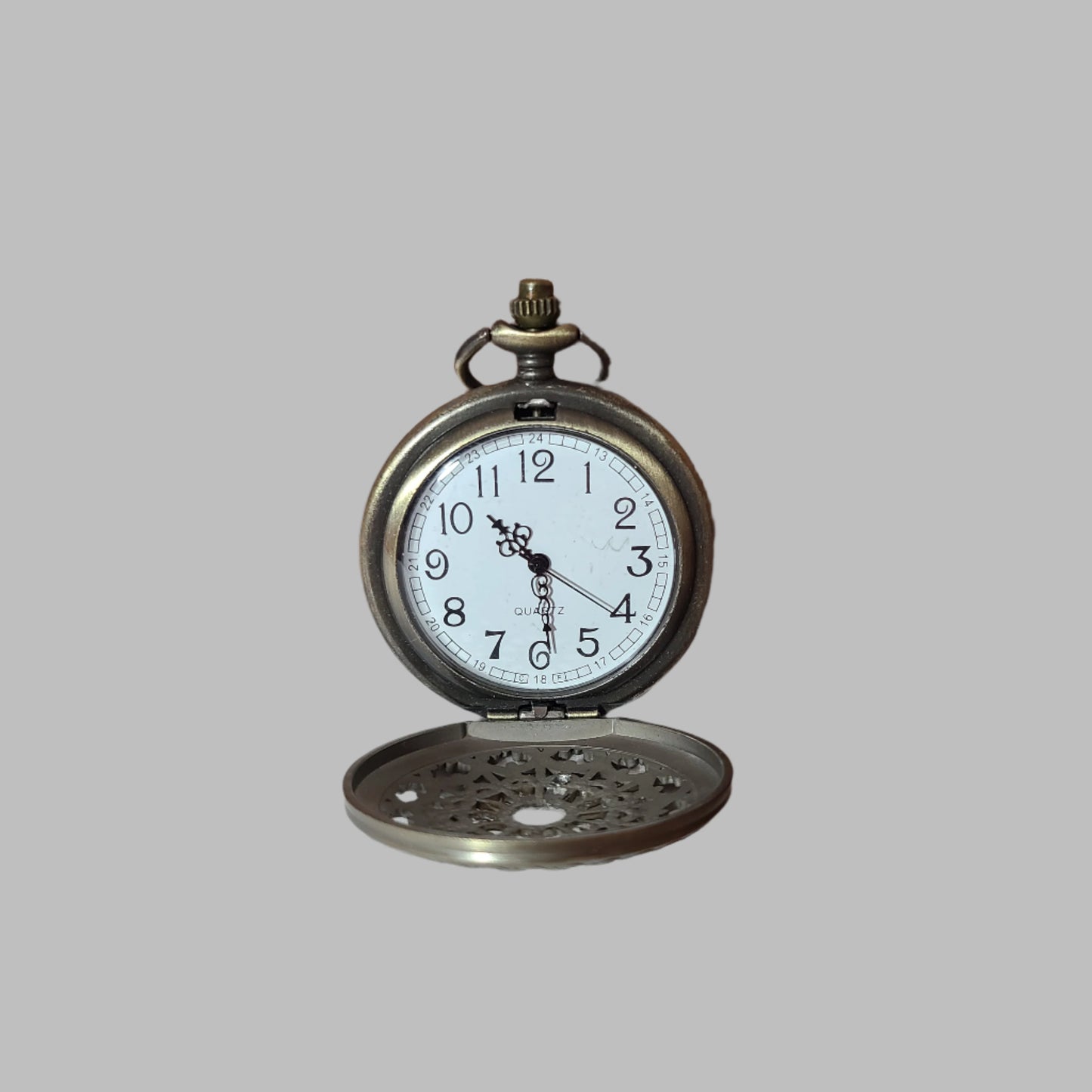 Quartz Gold Pocket Watch - Needs Battery - AS IS