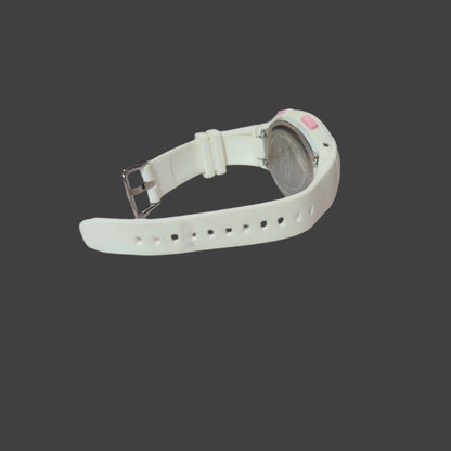 Time and Tru Women's White Digital Sport Wristwatch - Needs Battery - AS IS