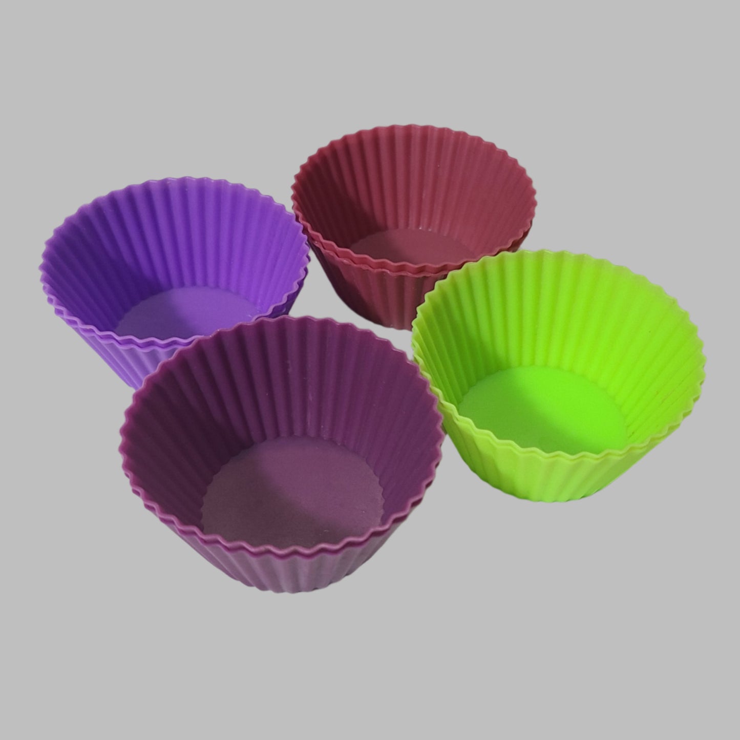 8pc Reusable Non-Stick Silicone Cupcake Molds - LIKE NEW