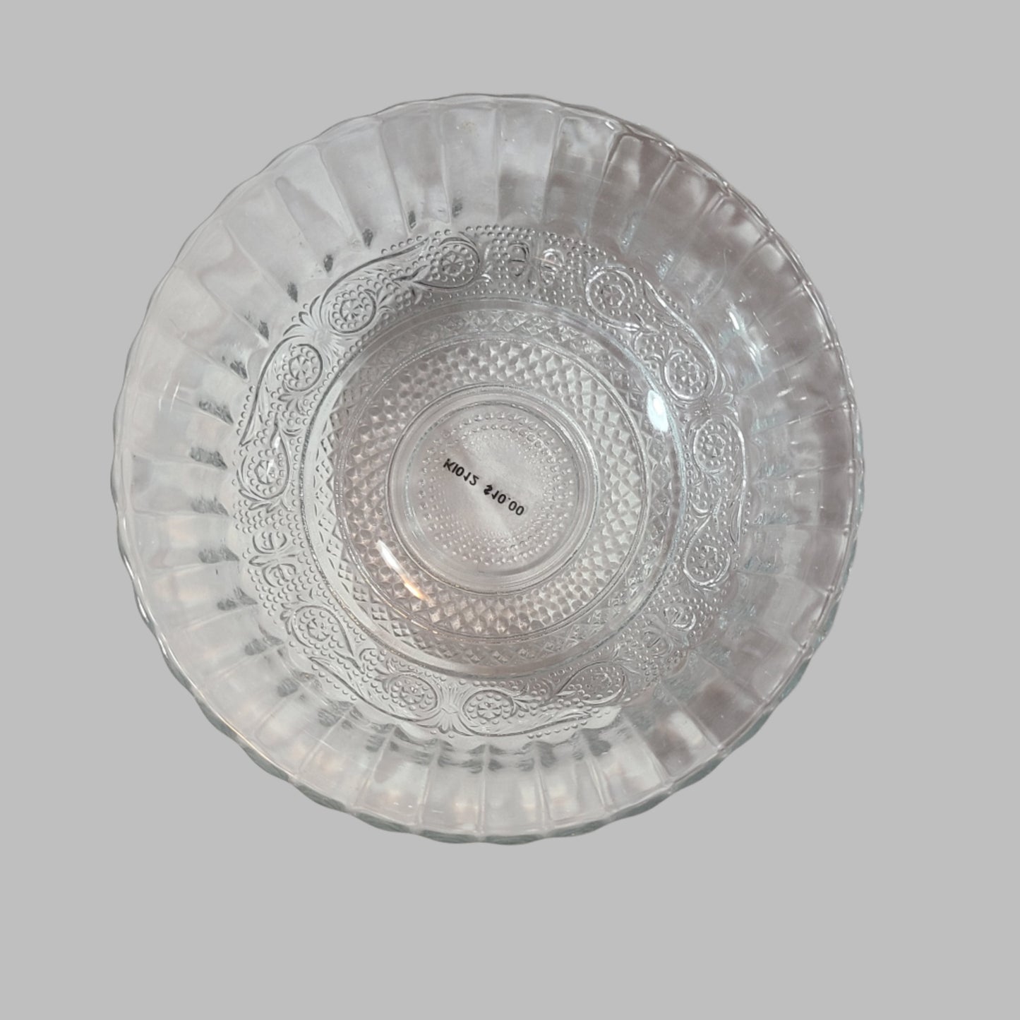 VTG Indonesian Pressed Glass KIG Design Serving Dish - LIKE NEW