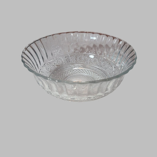 VTG Indonesian Pressed Glass KIG Design Serving Dish - LIKE NEW