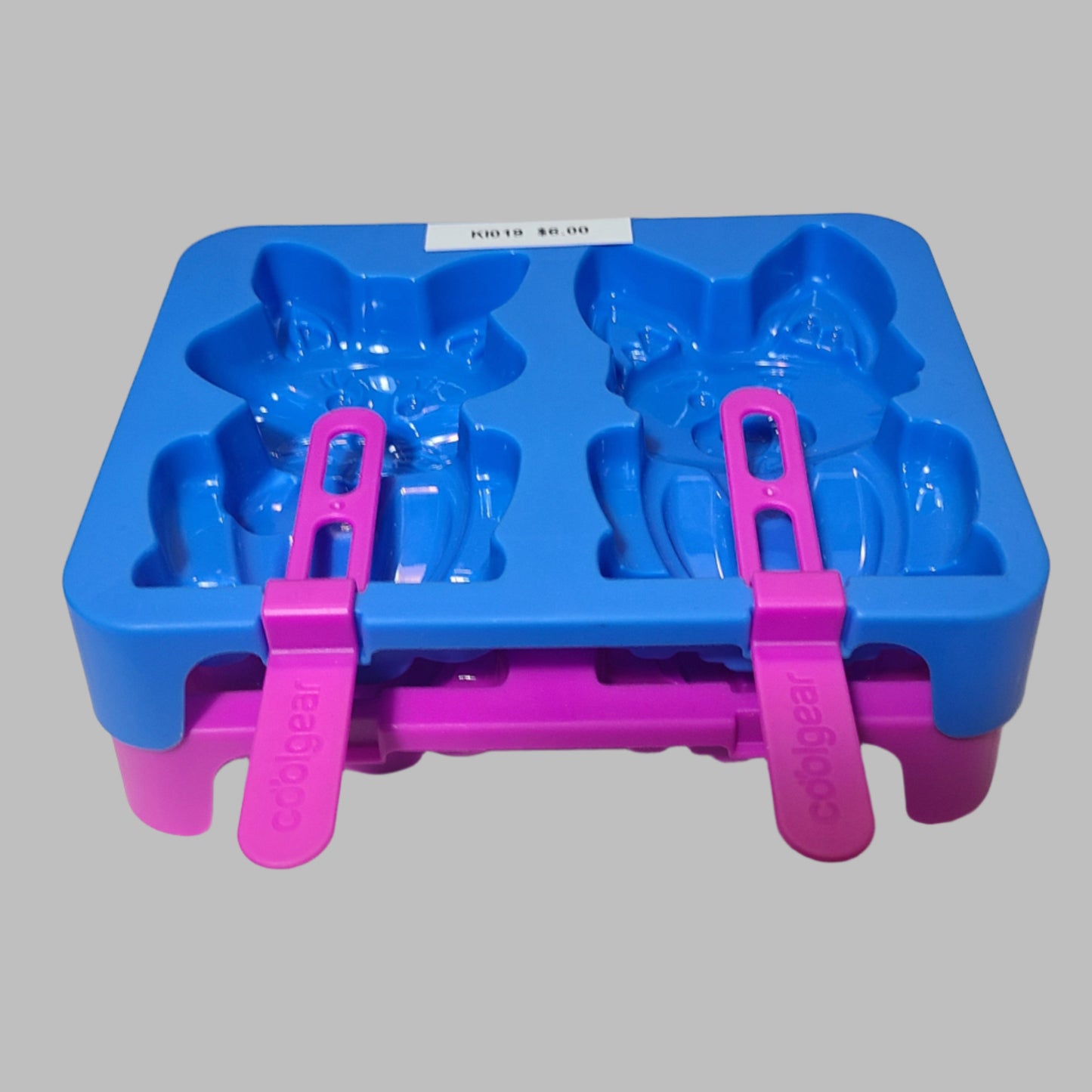 Cool Gear 2PK Cat and Dog Treats Ice Pops Stackable Ice Trays - Missing 2 Blue Stick - LIKE NEW