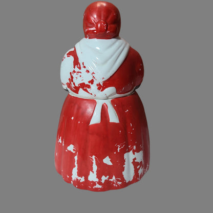 VTG 1998 Black Americana Ceramic Woman Cookie Jar - USED