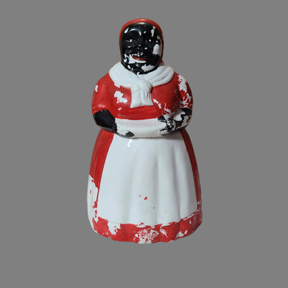 VTG 1998 Black Americana Ceramic Woman Cookie Jar - USED