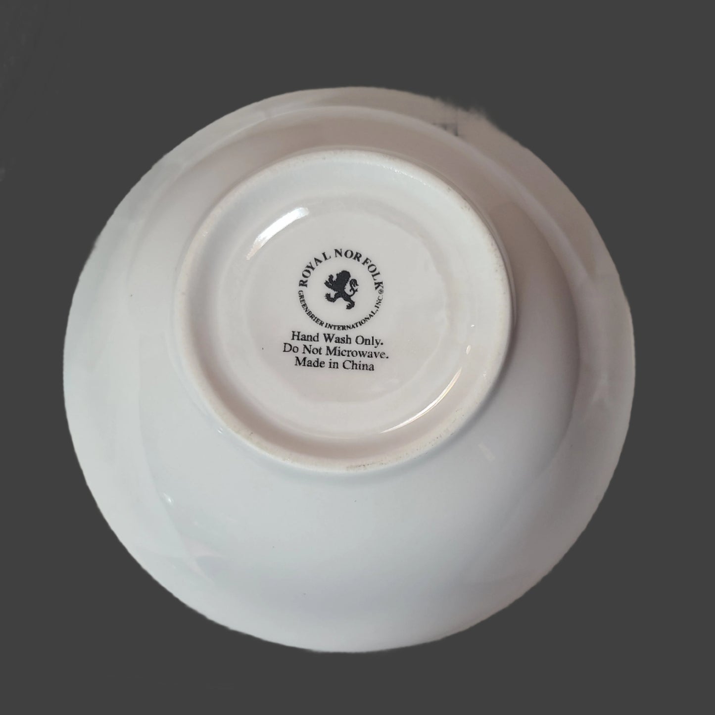 4PC Royal Norfolk White w/ Gold Rim Bowl Set - LIKE NEW