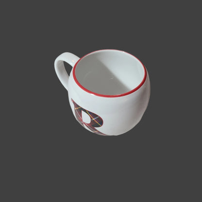 Bee & Willow Plaid Letter "R" Mug - USED
